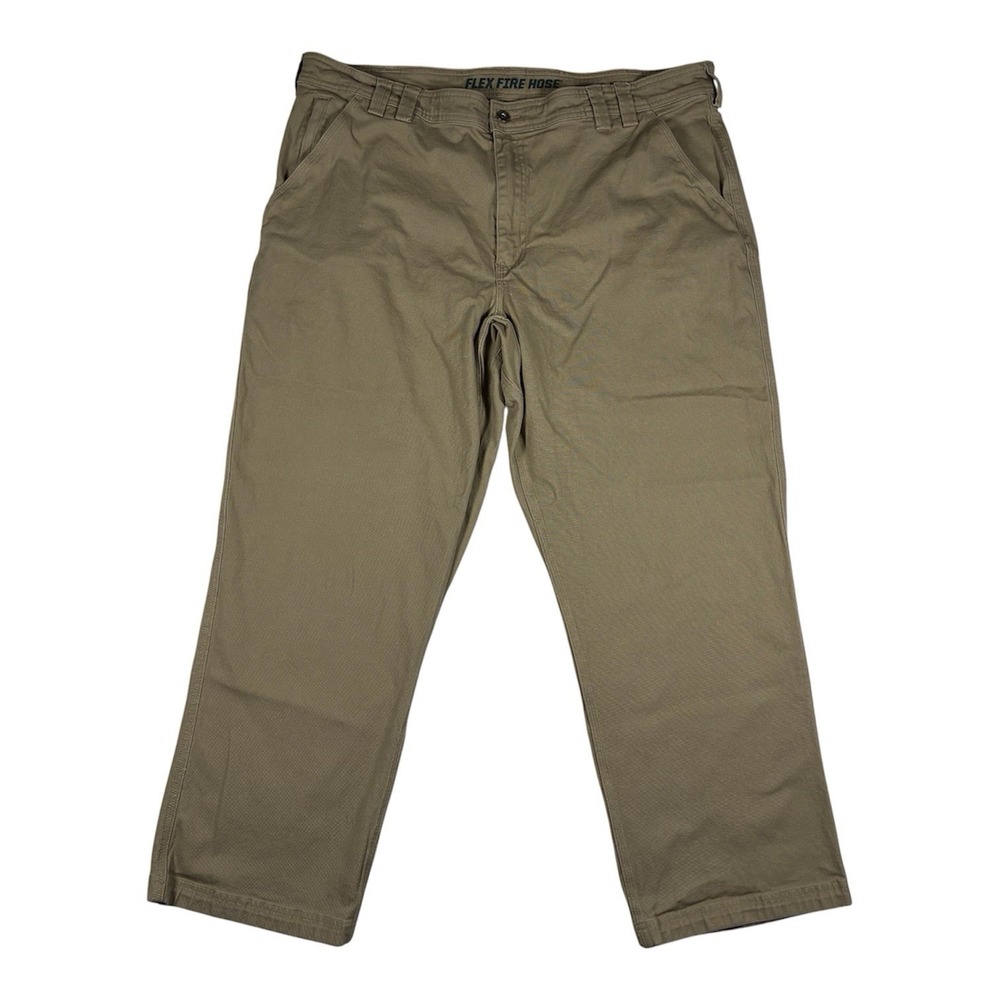 Duluth Trading Co. Men's 42x30 (29" Actua) Khaki Flex Fire Hose Relaxed Workwear